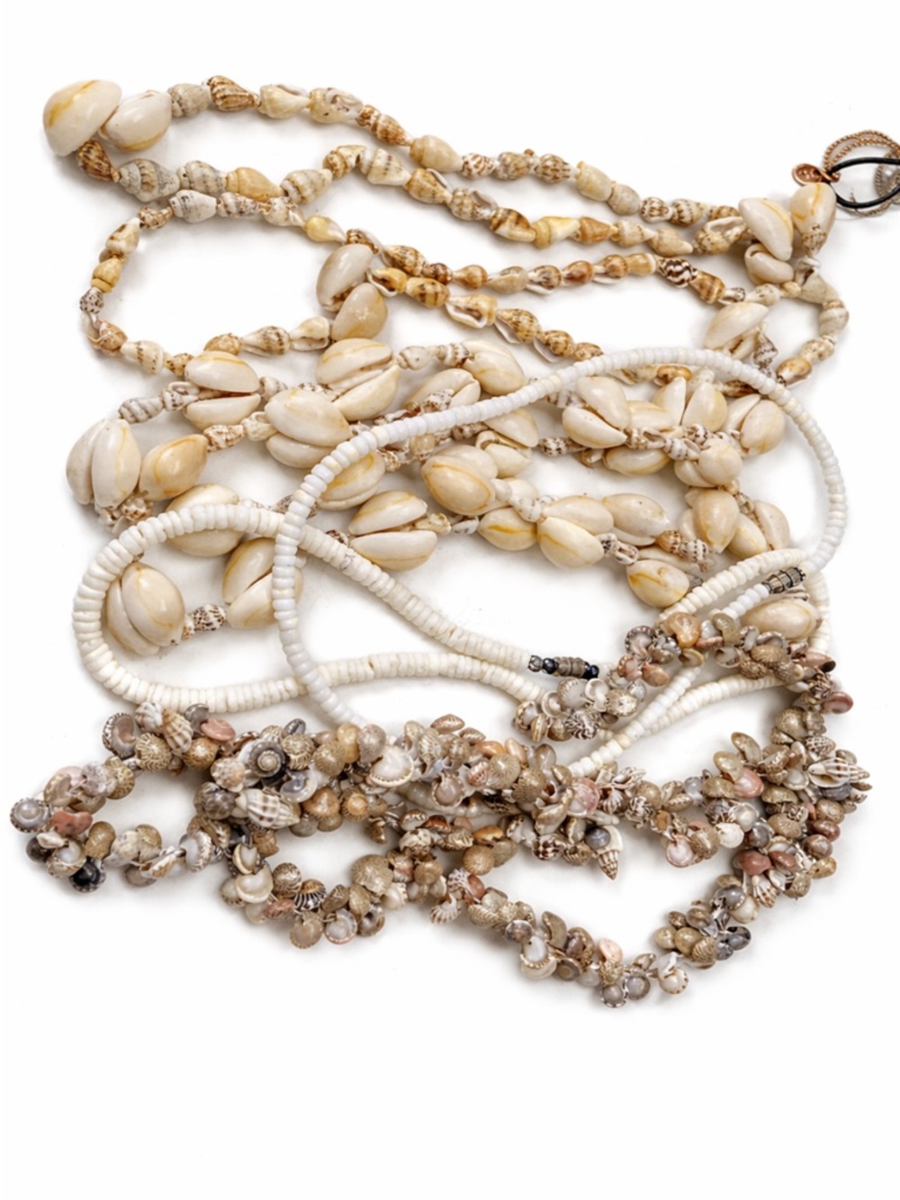 Huge Mixed Shell Necklace Lot Beach Boho Jewelry Bundle Wearable Pieces Gallon - Picture 4 of 6
